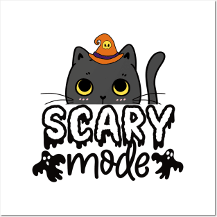 Halloween Cat - Scary mode Posters and Art